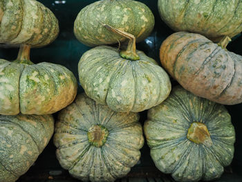 Full frame shot of pumpkins at market