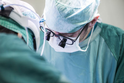 Surgeons during an operation