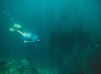 Man snorkeling in sea