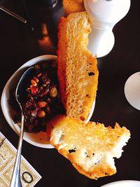 Close-up of served food