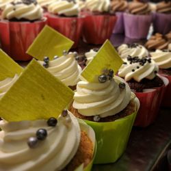 Close-up of served ice cream