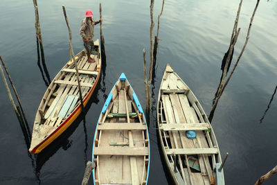 Boats in sea