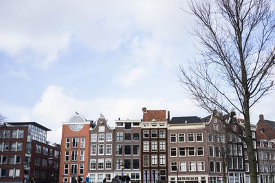 Low angle view of buildings against sky