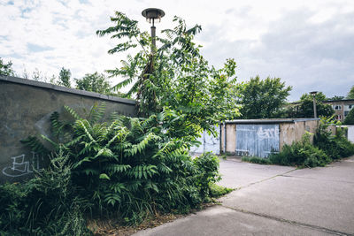 Built structure with trees in background