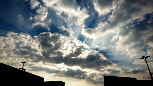 Low angle view of cloudy sky