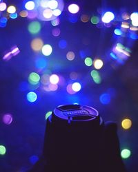 Defocused image of illuminated lights