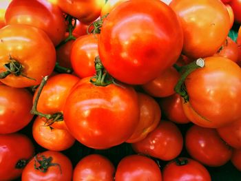 High angle view of tomatoes for sale in market