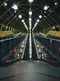 Steps in illuminated underground walkway