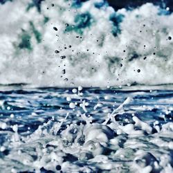 Close-up of sea against sky