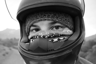 Portrait of smiling man in winter