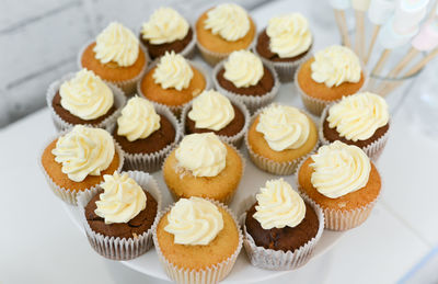 Close-up of cupcakes