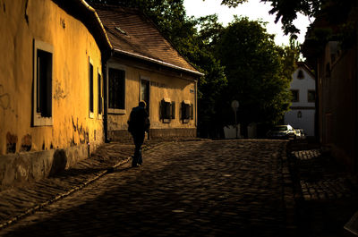 Full length of people walking on alley