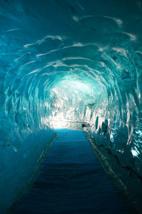 Interior of frozen tunnel