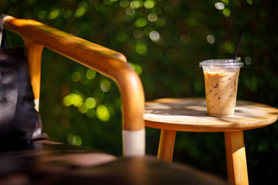 Close-up of drink on table