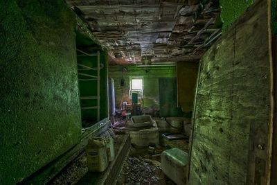 Interior of abandoned building
