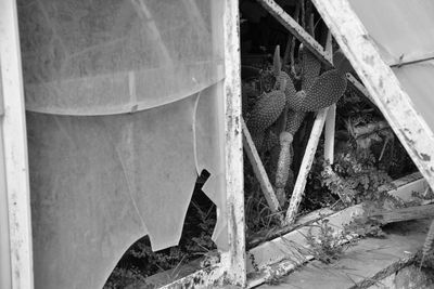 View of an abandoned boat