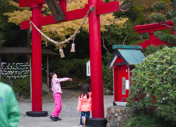 People in temple