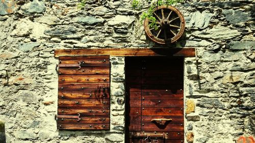 Old wooden door