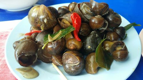 Close-up of food in plate