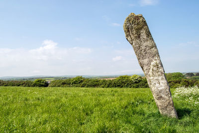 Scenic view of land against sky