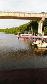 Bridge over river against sky