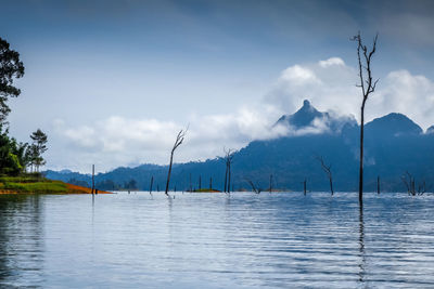 Panoramic view of lake against sky