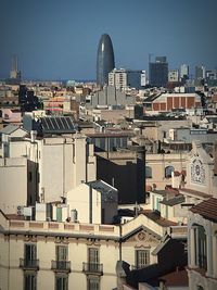 Buildings in city against sky