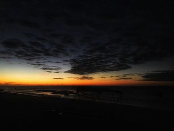 Scenic view of sea against sky at sunset