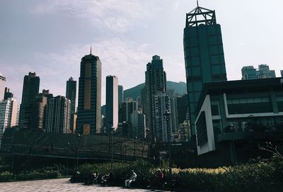 View of modern buildings in city