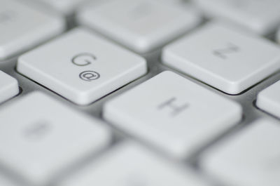 Close-up of symbol on keys of keyboards