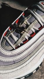 High angle view of bicycles