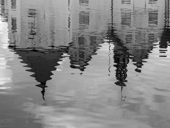 Reflection of building on lake