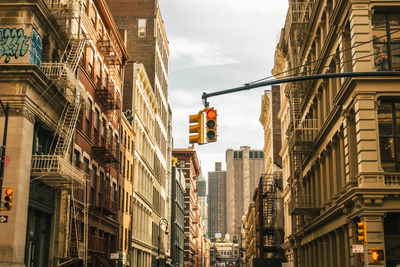 Low angle view of buildings against sky