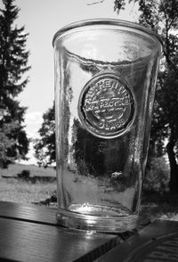 Close-up of drink on table