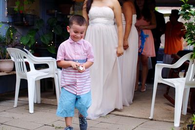 Woman looking at camera