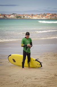 Full length of man on beach