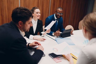 Group of people on table