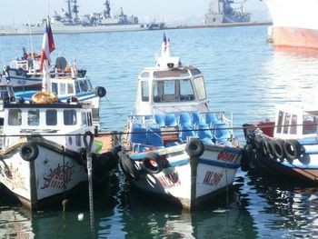 Boats in sea