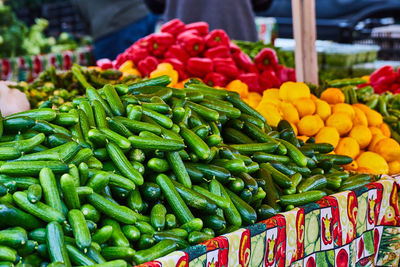 Close-up of vegetables for sale at market stall