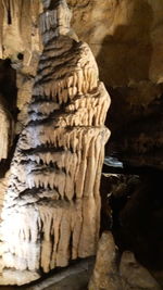 Low angle view of rock formation in cave