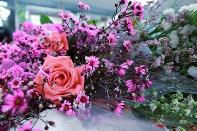 Close-up of rose bouquet