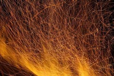 Full frame shot of fire crackers at night