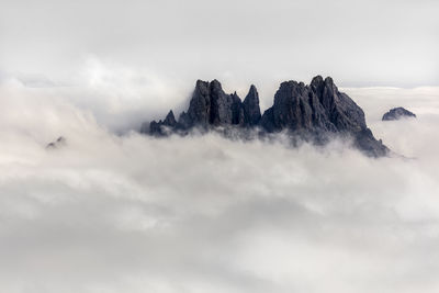 Scenic view of rock formation against sky