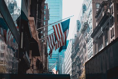 Low angle view of buildings in city