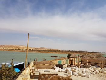 Panoramic view of beach against sky