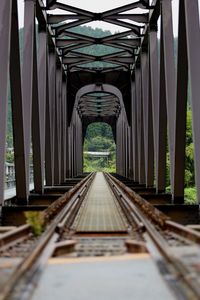 Diminishing perspective of railway bridge