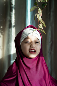 Close-up portrait of girl