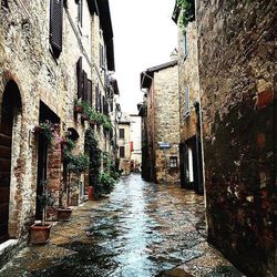 Narrow canal along buildings