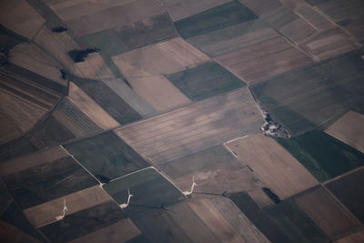 Full frame shot of agricultural landscape