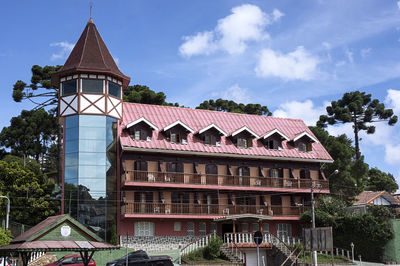 Low angle view of building against sky